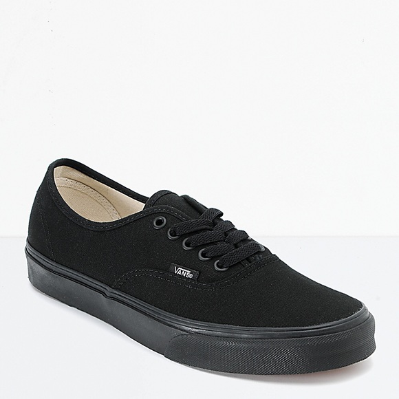 NWOT black lace up vans! - Picture 1 of 2